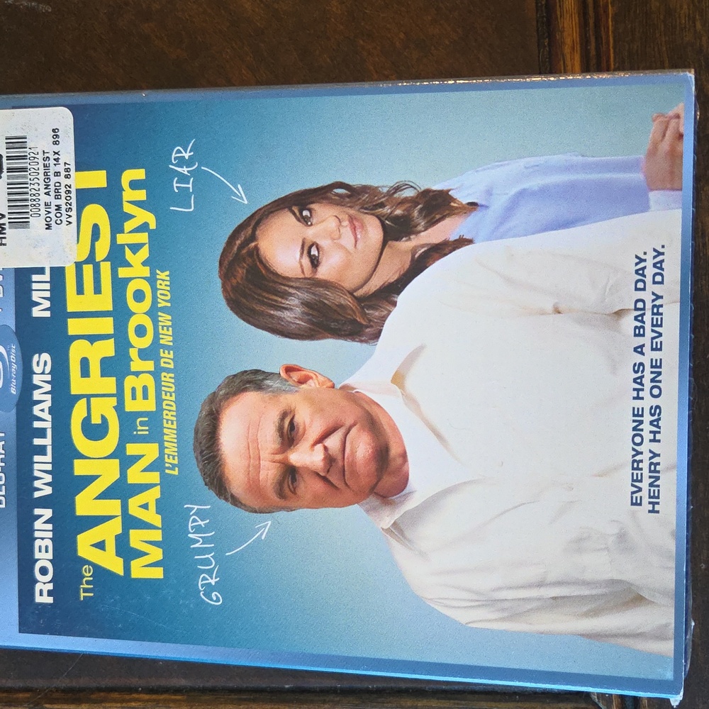 The Angriest Man in Brooklyn Blu-Ray/DVD Combo, Brand New Sealed